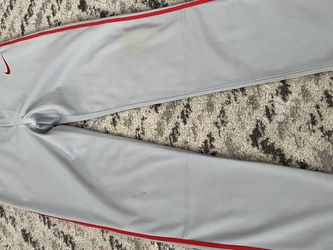 Boys Baseball Pants Gray/ Red Stripe