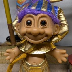King Tut troll Doll With Pharaohs Clothing