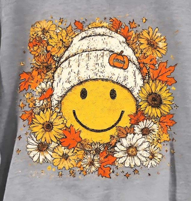 Smiley Face Fall Flower Items