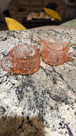 Vintage Sugar Bowl & Creamer