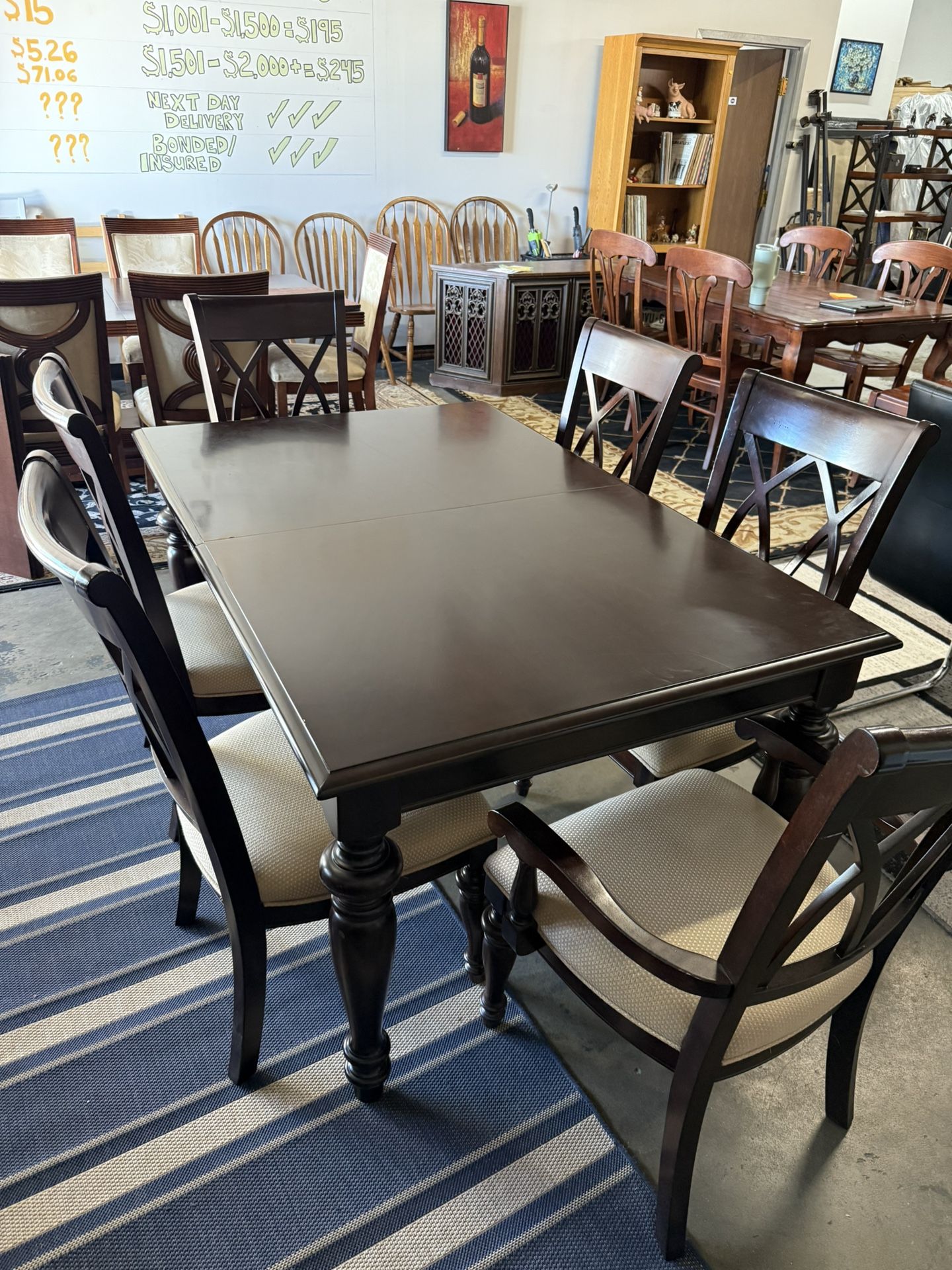 Elegant Espresso Dining Set with Two Leaves – Classic Design, Modern Comfort