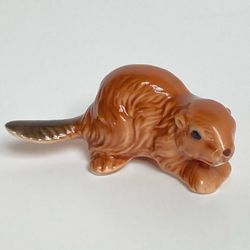 Vintage Miniature Beaver Figurine