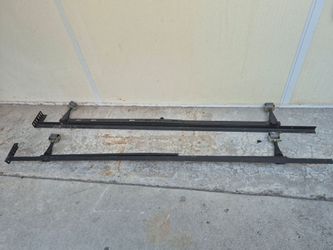 Adjustable metal bed frame