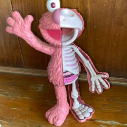 Pink Elmo Figure Dissected 
