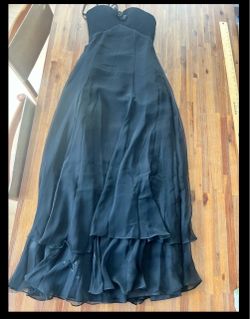 Venus Black Chiffon Formal Party Dress Gown (Costume) Size 8. Has damage