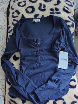blue buttonup long sleeve
