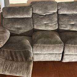 Sectional Suede Couch