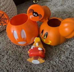 Disney Halloween buckets, Donald cup.  All for $25