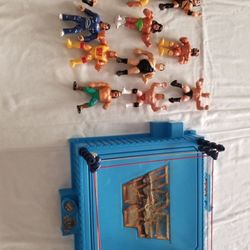 Vintage 80/90's WWF Wrestling Ring & 11 Wrestlers.