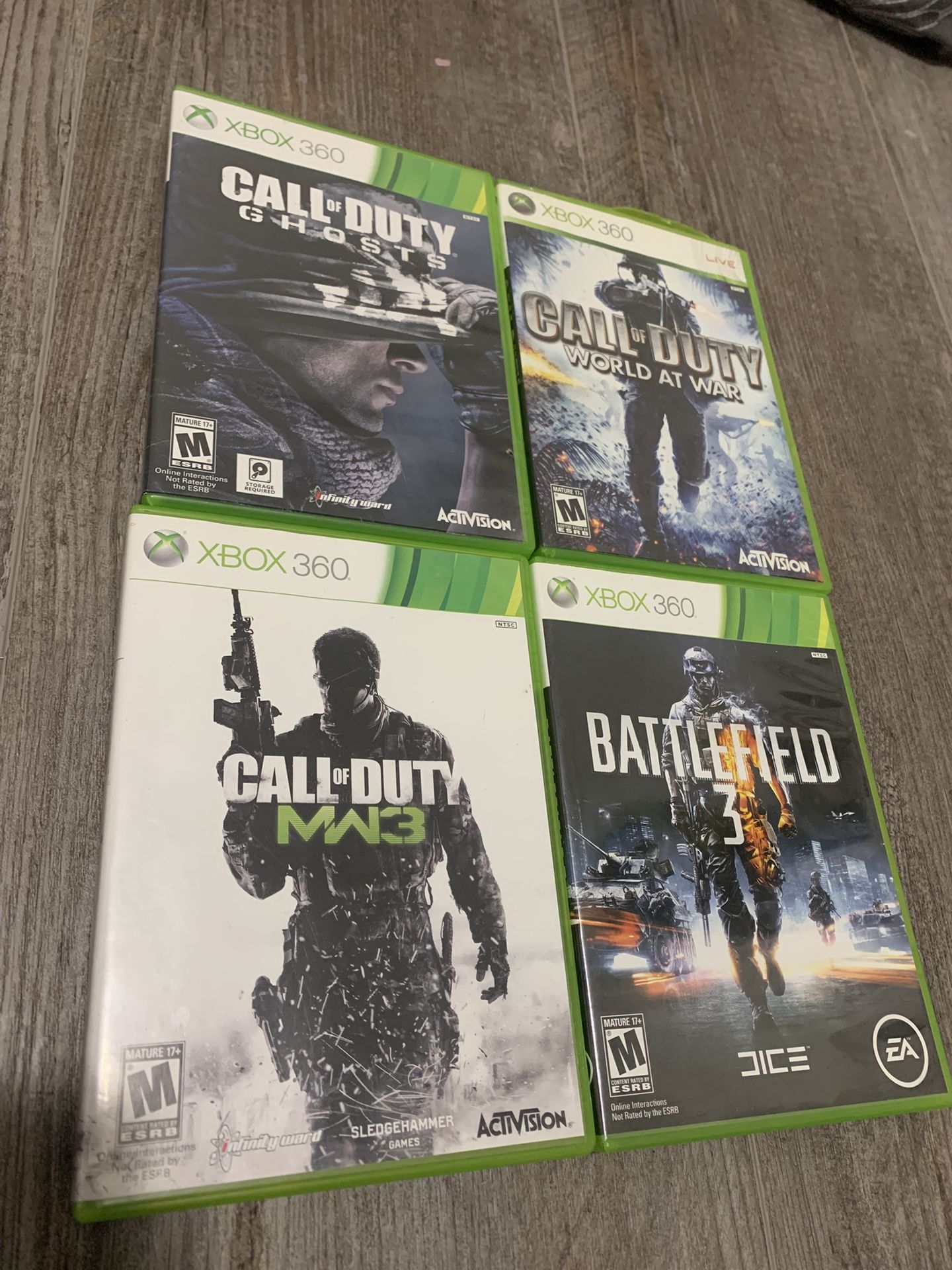 call of duty xbox 360 games