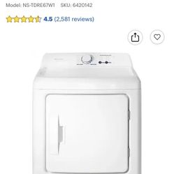 Insignia 6.7 Cu. Ft. Electric Dryer w/ Sensor Dry – White