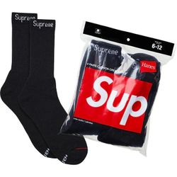 Black S U P R E M E Socks 