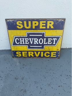Super Chevrolet service metal sign$15