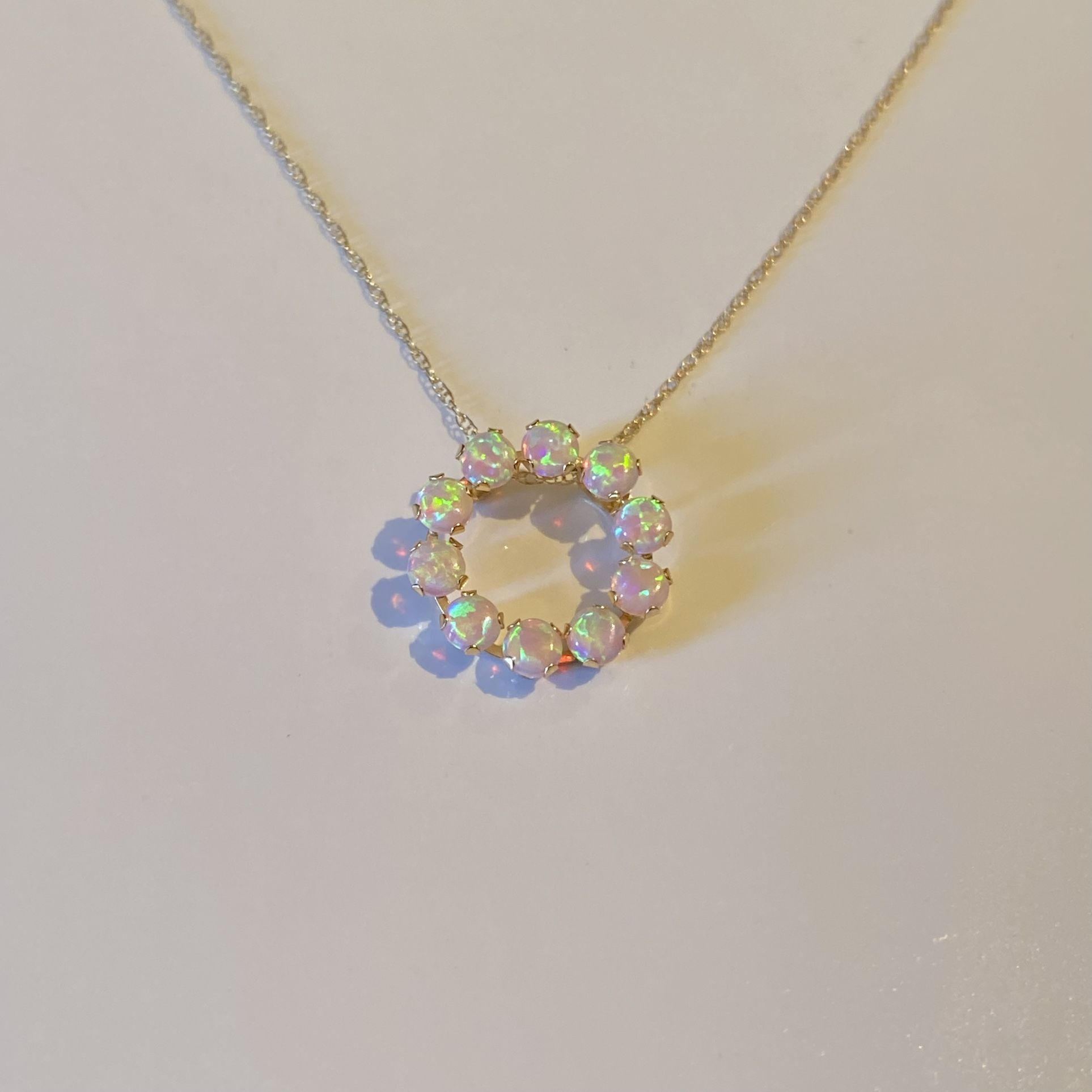 Gold Opal Necklace