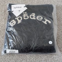 Sp5der Hoodie Black with Rhinestones Large