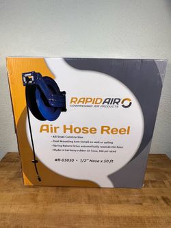 RapidAir, Hose Reel 1/2in. x 50ft. FNPT inlet / 1/2in. MNPT Outlet, Max. PSI 300 R-05050