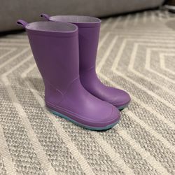 Cat & Jack Big Kids Purple Rain Boots - Size 1 