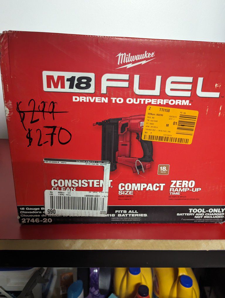 Milwaukee M18 Fuel Gen 2 18-Gauge Nailer 