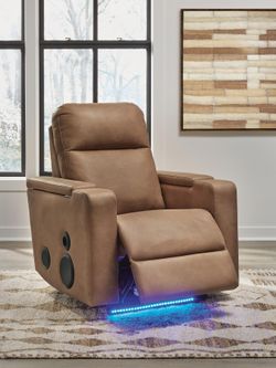 Flinlock Caramel Power Glider Recliner with Audio System (Online Special Price)