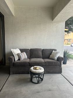 Gray/ brown 3-Seat Upholstered Sofa, excellent condition!