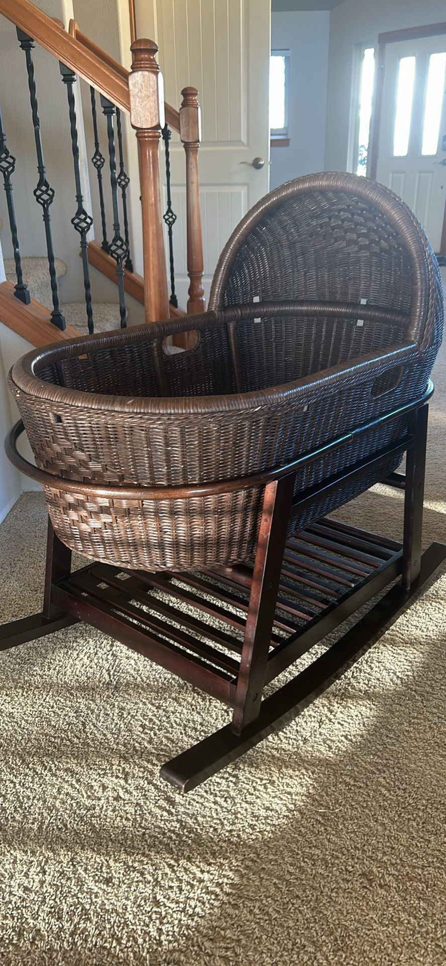 Wicker Rocking Bassinet