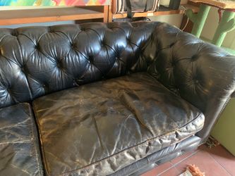 Real tuffed leather couches/sofas