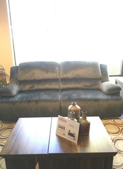 Reclining sofa loveseat and the chair and a half