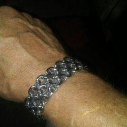 BikerHeavy Pd $1.300 925 Sterling. Bracelet.116.6 Gram. Hand {url removed}