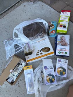 A box of baby protection supplies