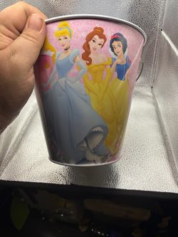 Disney Princess Large Pail with Cinderella Belle and Snow White