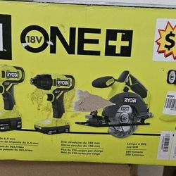 New 18V Ryobi 4 Tools Combo Kit