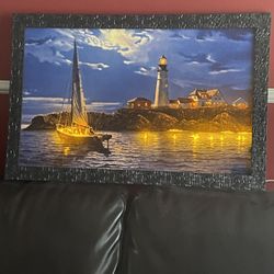 LED Wall Art with Back Light (Lighthouse)