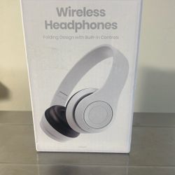 Wireless Headphones Folding Design With Built-in Controls