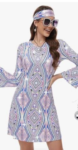 Adult Disco/Hippie Dress Sz M