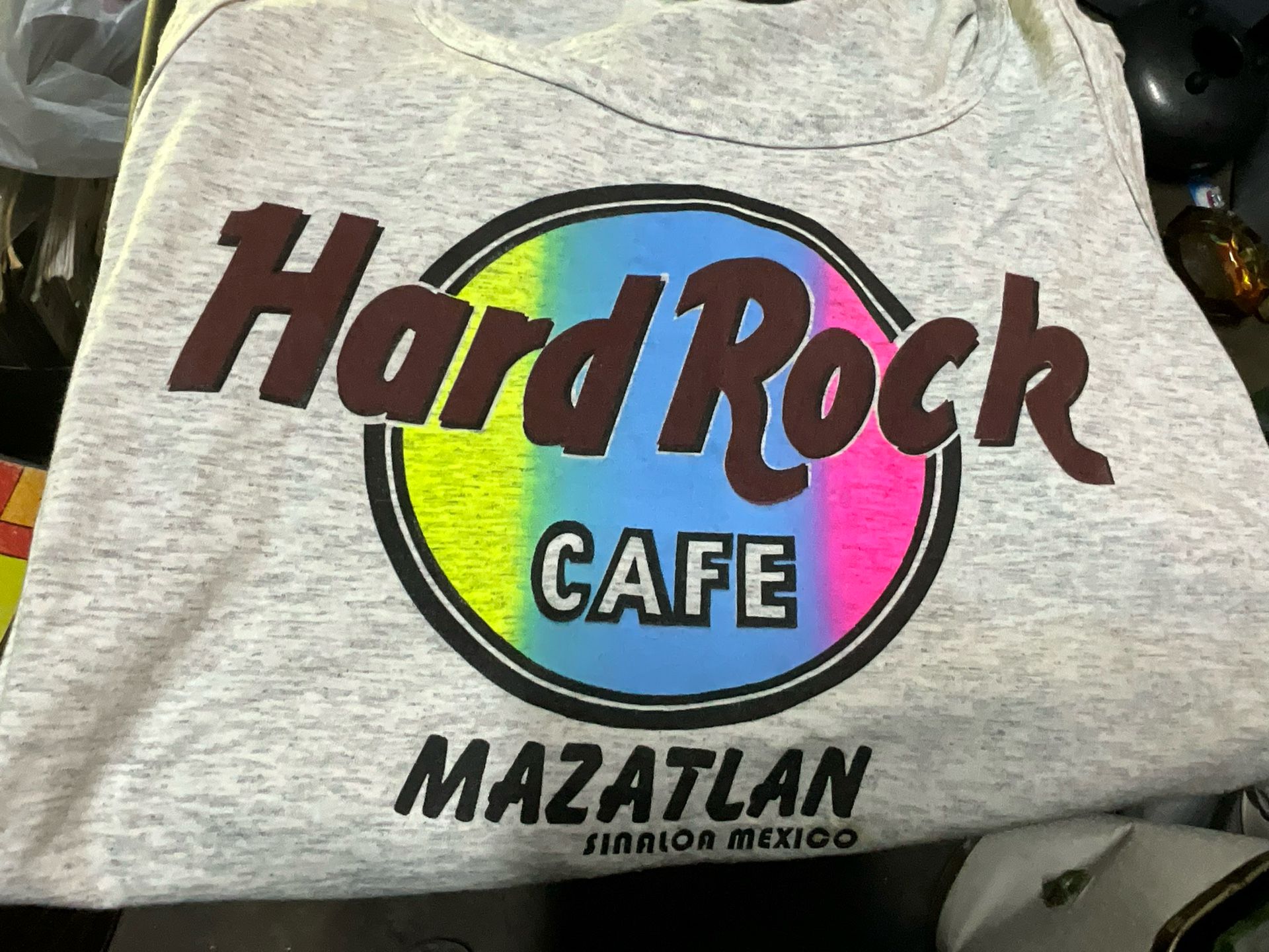 Authentic Vintage Rare Hard Rock Cafe Mazatlan Sinaloa Mexico Psychedelic Vibrant Colorful XL/L Men’s Tank top