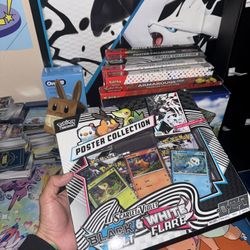 Scarlet And Violet Black Bolt & White Flare Poster Collection 4 Pack Pokemon Cards