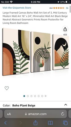 3 Boho Style Wall Art