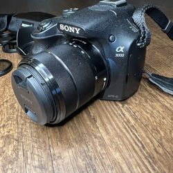 Sony Alpha a3000 ILCE-3000K 20.1 MP Mirrorless Digital Camera - Black - 18-55mm OSS Lens