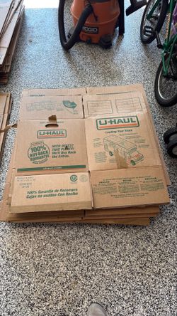 U-Haul moving boxes
