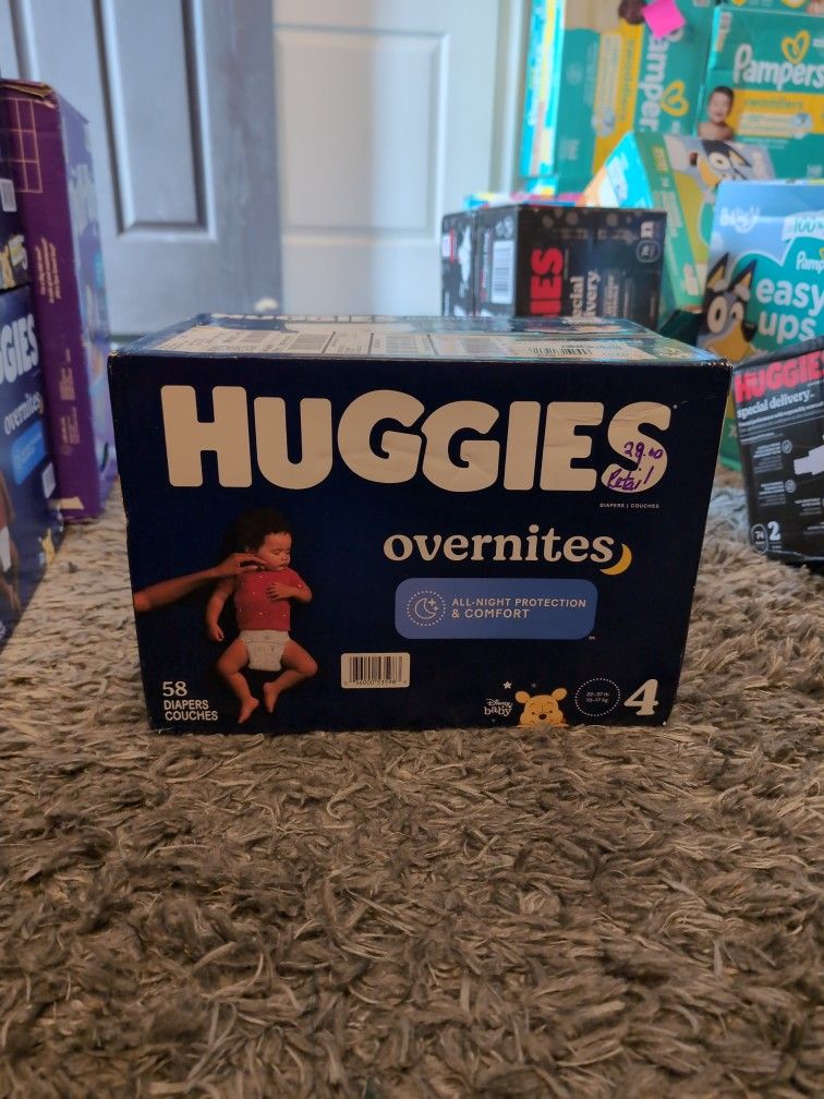 Huggies Overnights Size 4 58ct