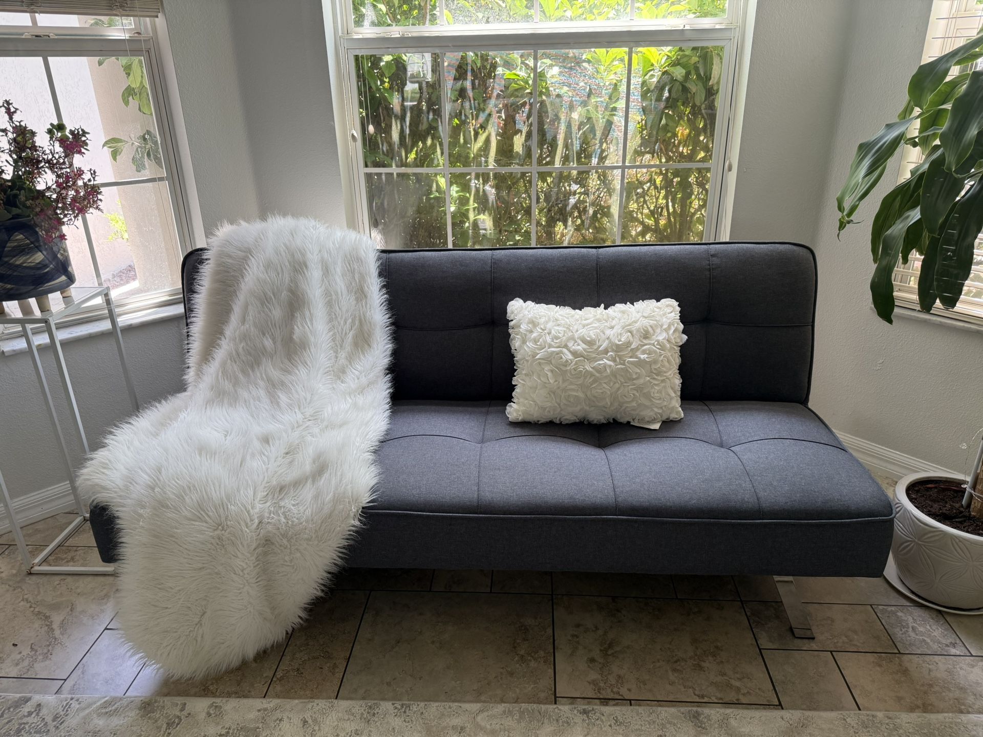 Futon And Area Rug(5x8)