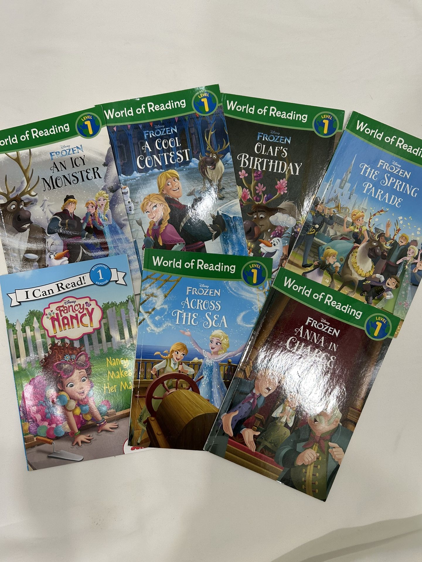 Lot of 7 Books Frozen World of Reading Level 1