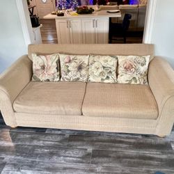 Couch w/ Floral Pillows (Delivery)