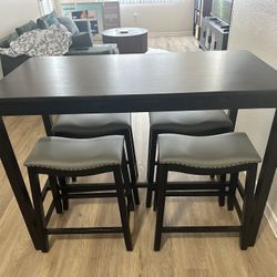 New Dining Table And 4 Saddle Chairs