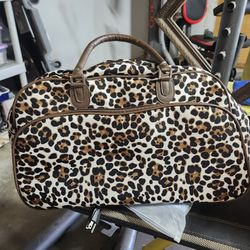 Duffel Bag, Leopard Print Weekend Bag