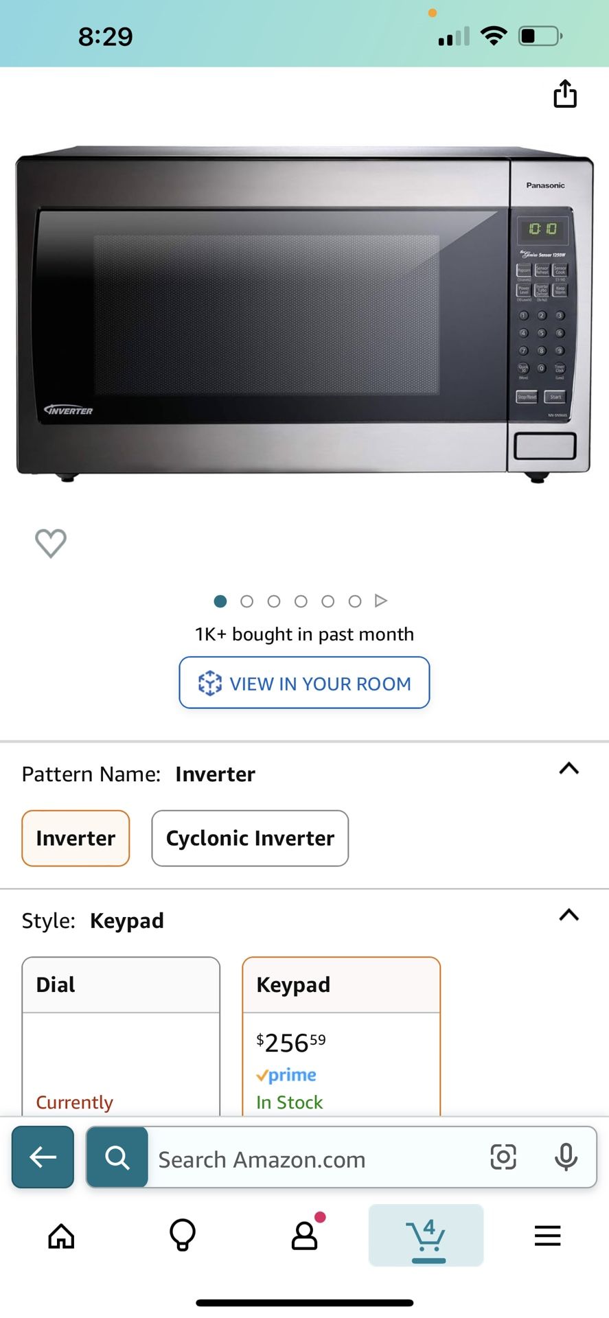 Panasonic Microwave Oven NN-SN686S Stainless Steel Countertop