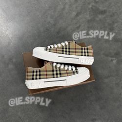 B Berry Check Sneakers