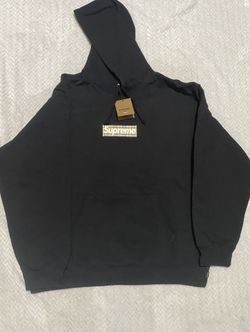 Supreme x Burberry Men's Hoodie Size 2XL Black