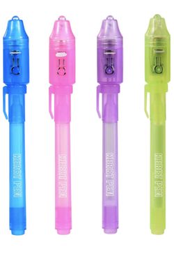 Brand new! Invisible Pen with UV Light Secret Message Pens(Pack of 4)