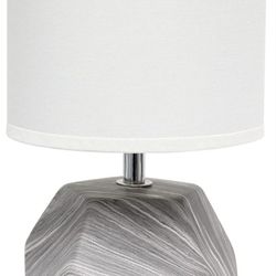 Round Mini Prism Table Lamp - COLOR/ LIGHT GRAY MARBLE 